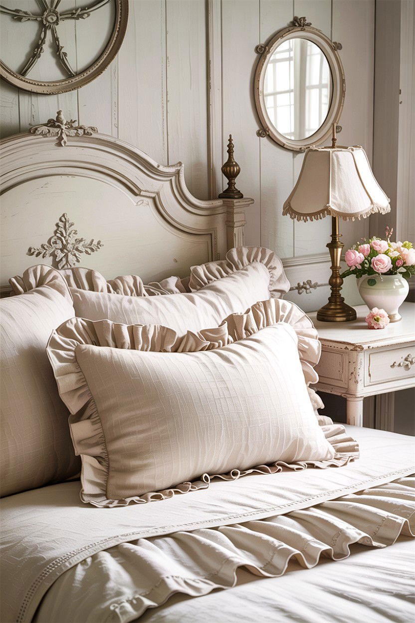 Ruffled Edge Pillow - 30 bedroom throw pillows