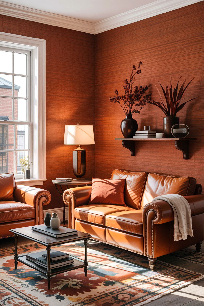 Rust grasscloth wallpaper - 30 living room grasscloth wallpapers