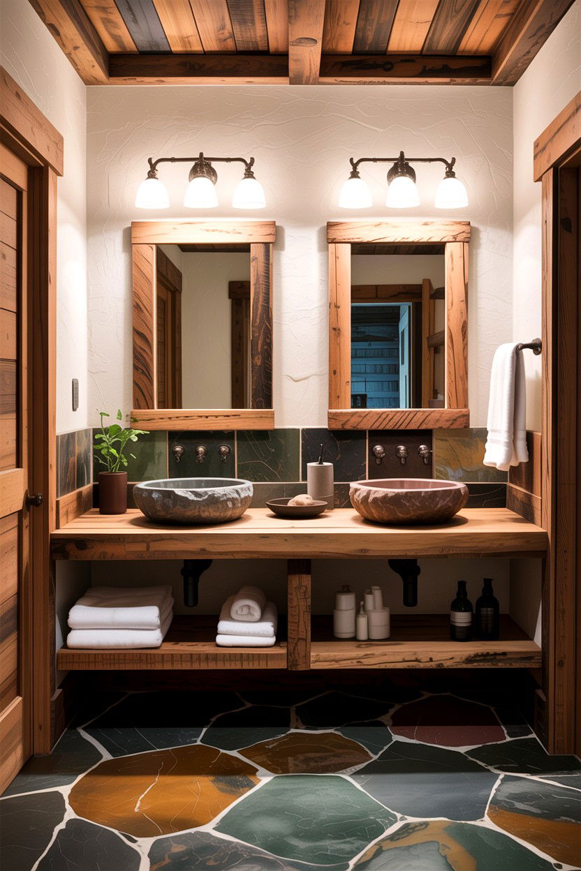 Rustic Bathroom Baseboard - 30 bathroom baseboard ideas