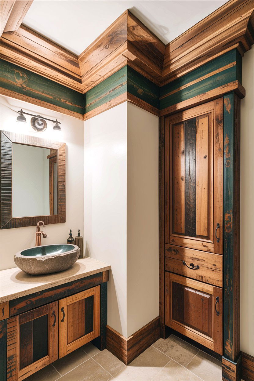 Rustic Bathroom Crown Molding - 30 bathroom crown molding ideas