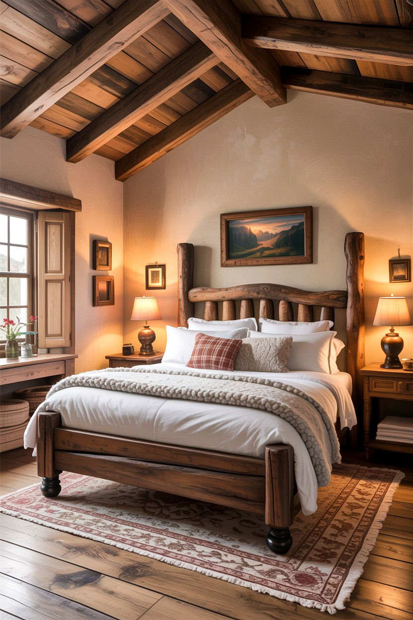 Rustic Beige Bedroom - 30 all beige bedroom ideas