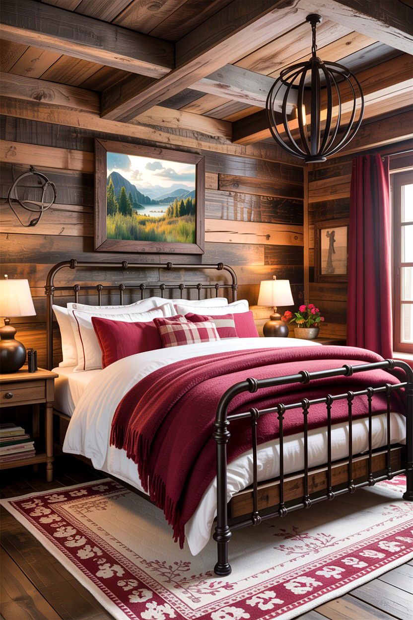 Rustic Berry Bedroom - 30 berry bedroom ideas
