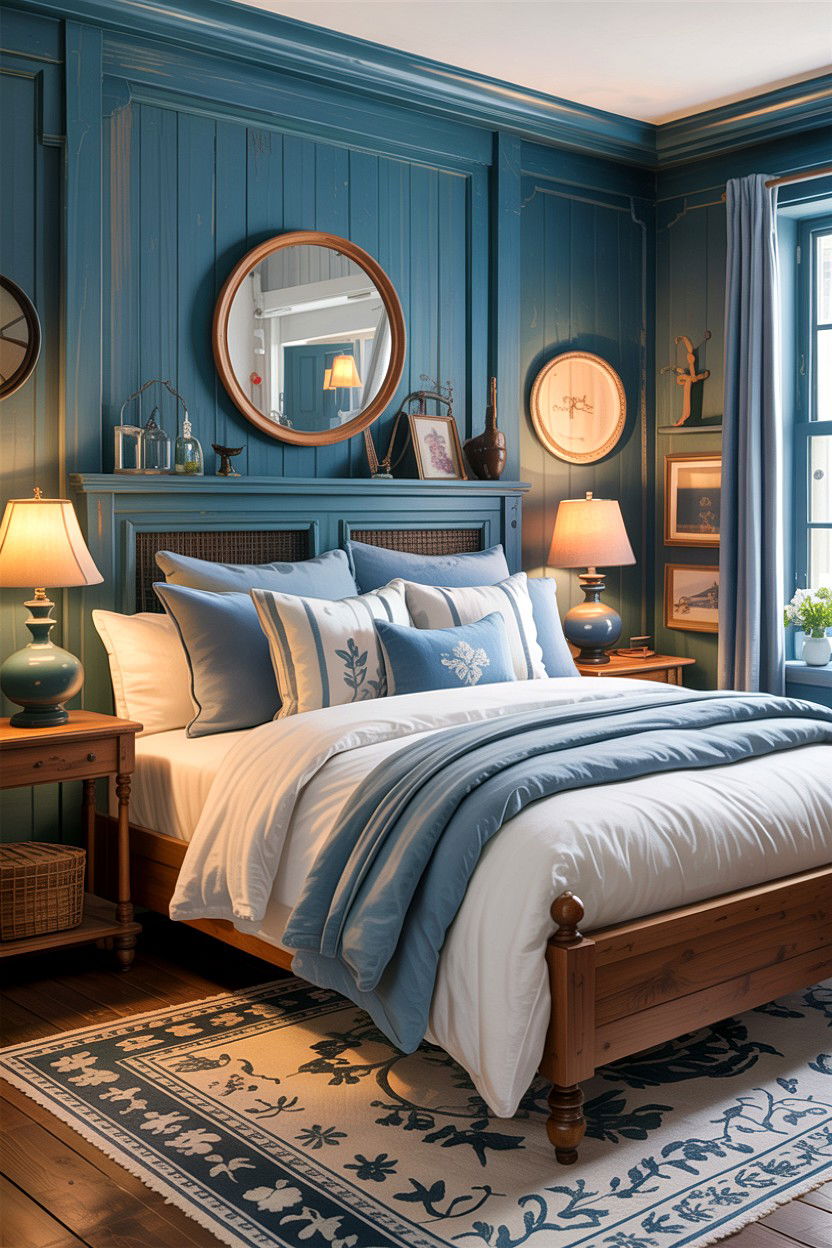 Rustic Blue Guest Bedroom - 30 rustic blue bedroom ideas