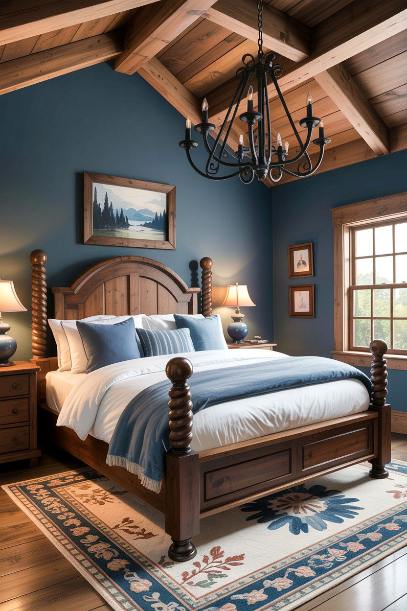 Rustic Blue Master Bedroom - 30 rustic blue bedroom ideas