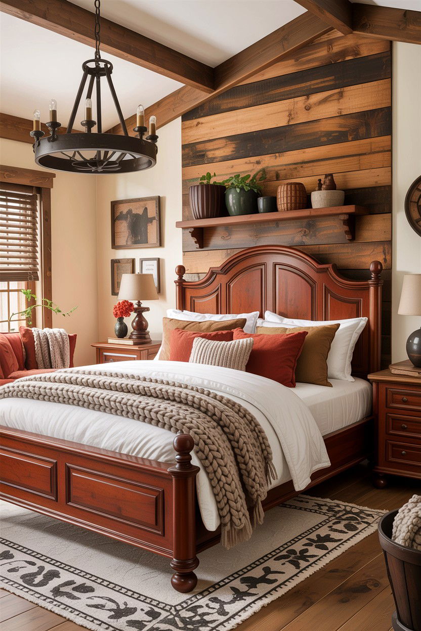 Rustic Cherry Wood Bedroom - 30 bedroom cherry furniture ideas