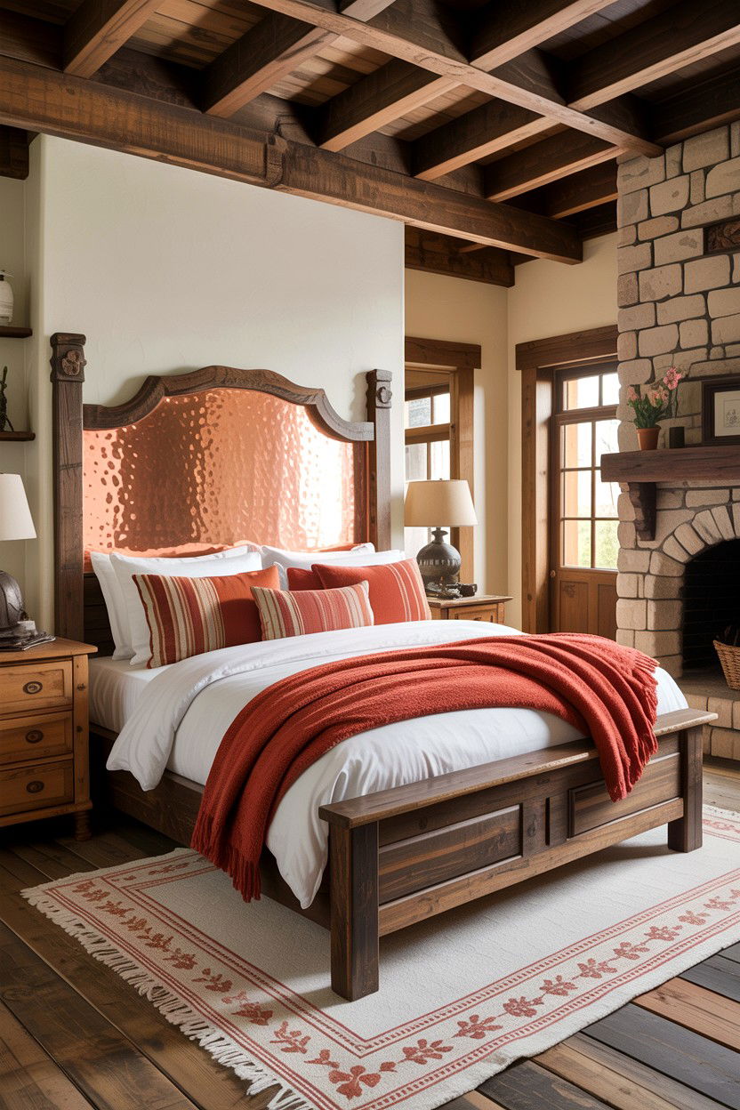 Rustic Copper Bedroom - 30 copper accent bedroom ideas