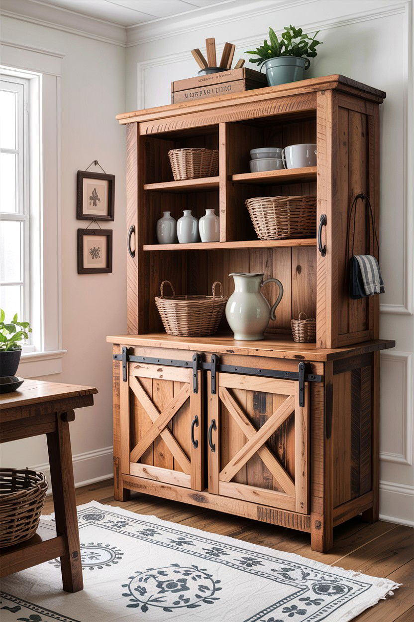 Rustic Farmhouse Credenza - 30 living room credenza ideas