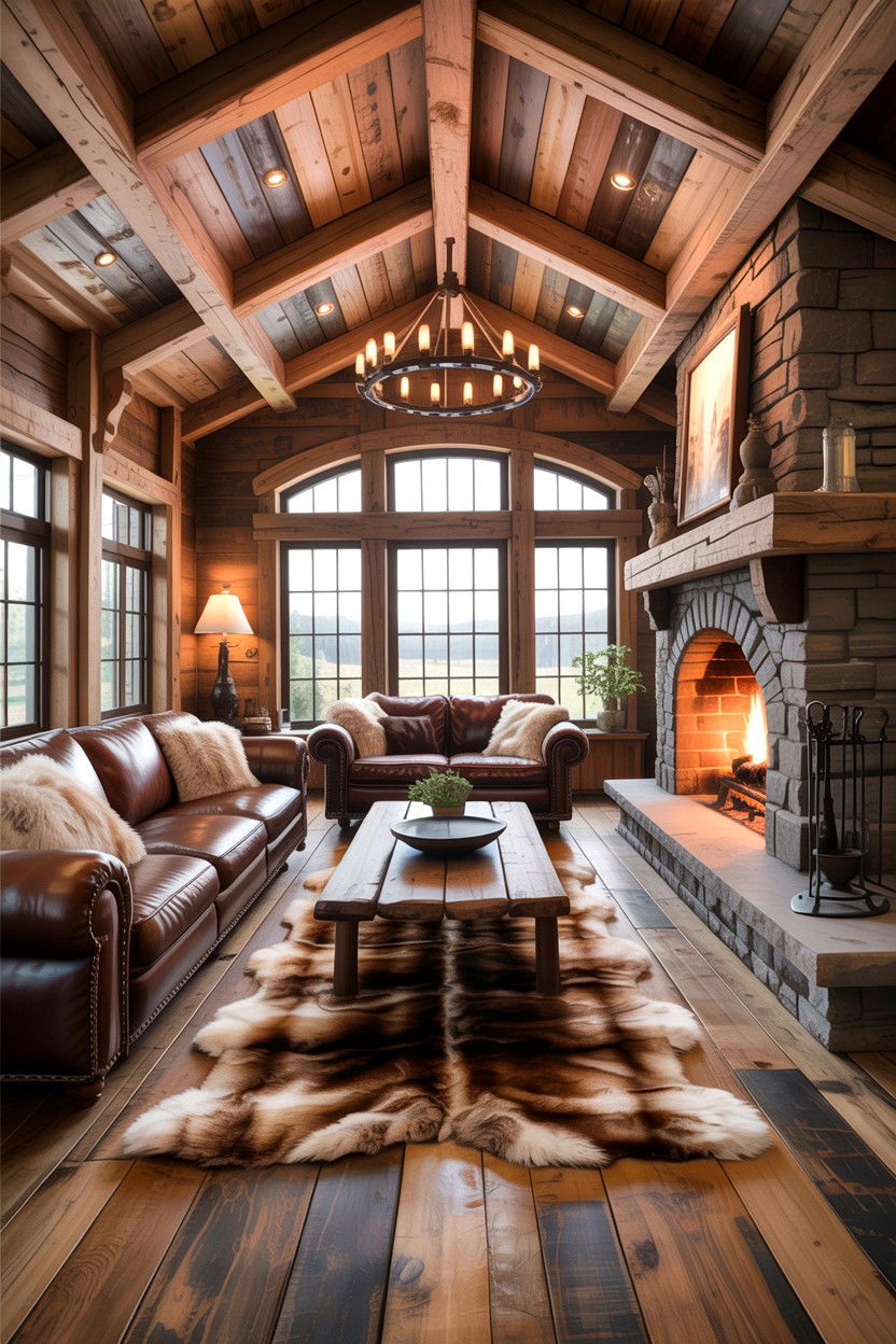 Rustic Faux Fur Living Room - 30 faux fur living room ideas