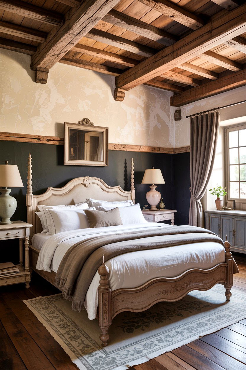 Rustic French Bedroom - 30 French bedroom ideas