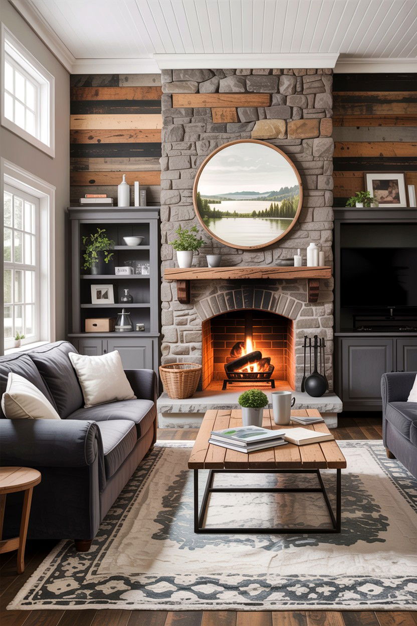 Rustic Gray Living Room Setup - 30 living room gray furniture ideas