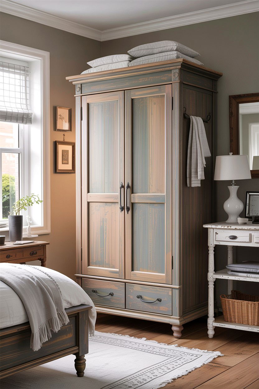 Rustic Grey Wardrobe - 30 rustic grey bedroom ideas