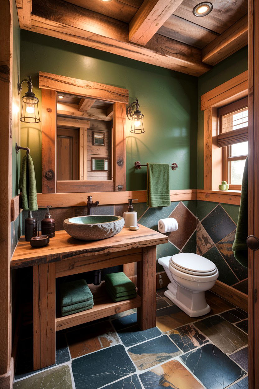 Rustic Guest Bathroom - 30 guest bath decor ideas