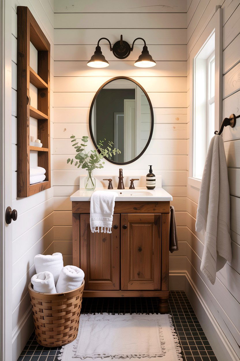 Rustic Guest Bathroom - 30 country bathroom ideas