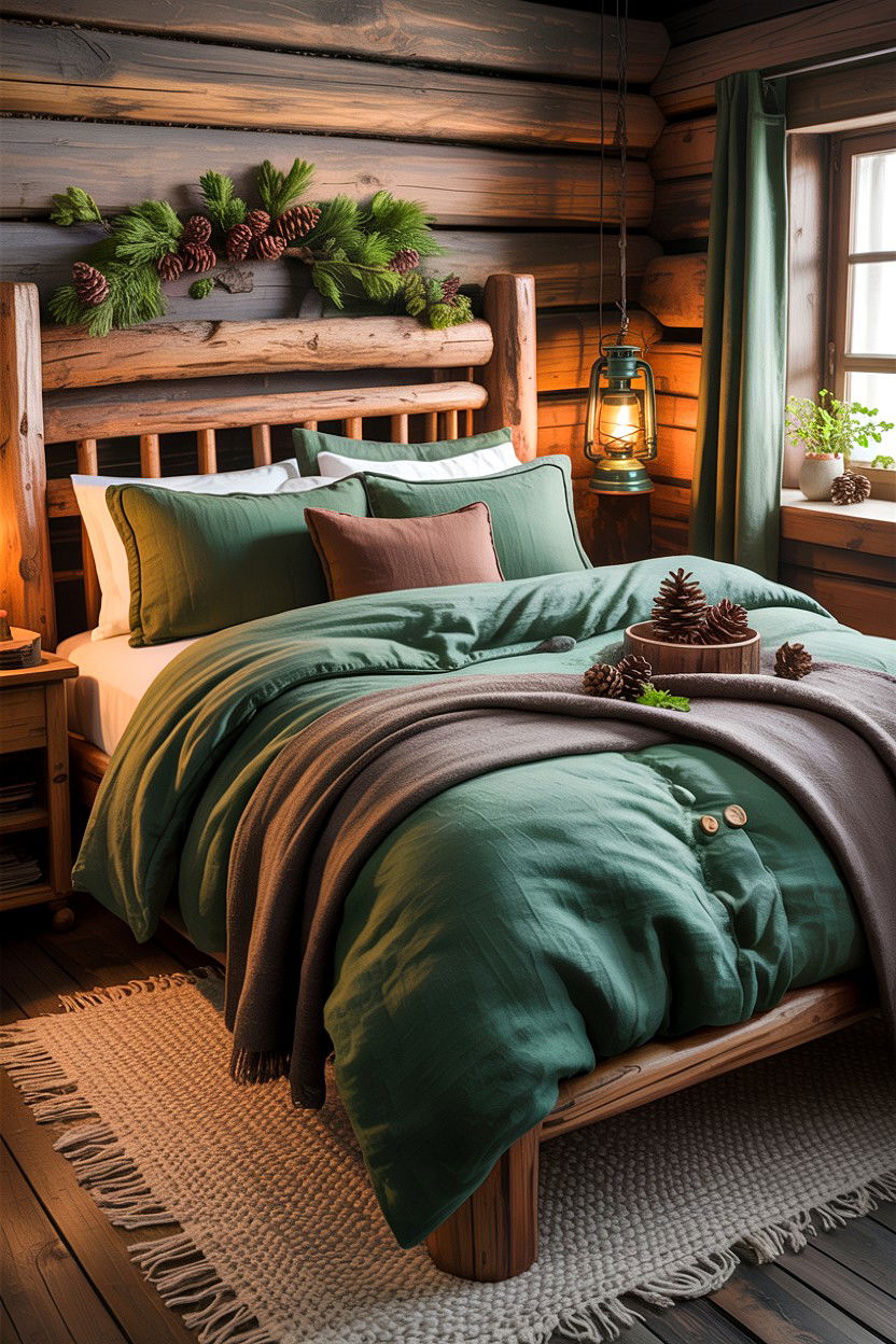 Rustic Linen Bedding - 30 linen bedroom ideas