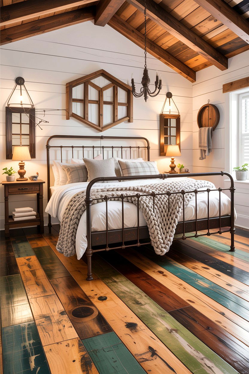 Rustic Reclaimed Laminate Flooring - 30 bedroom laminate flooring ideas