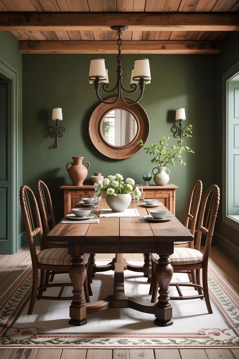 Rustic Sage Dining Room - 30 sage dining room decor ideas