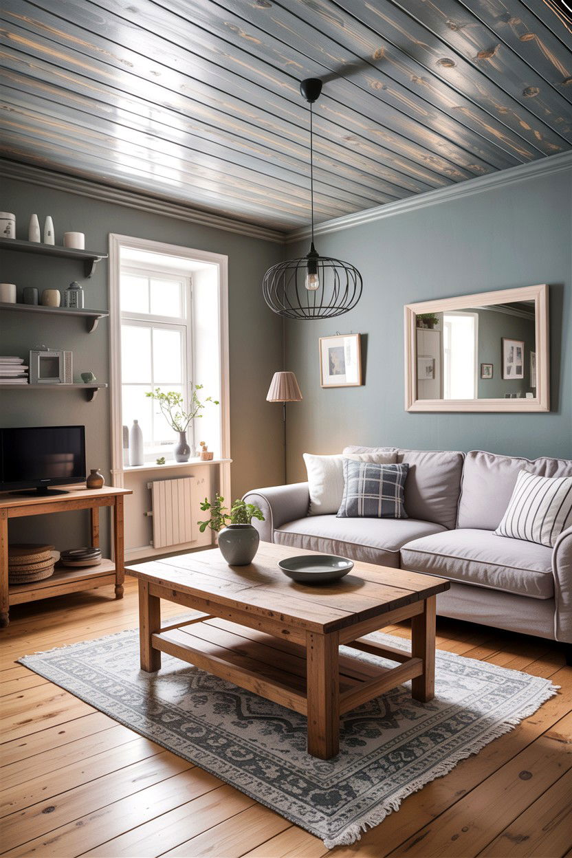Rustic Scandi Gray Living Room - 30 scandinavian gray living room ideas