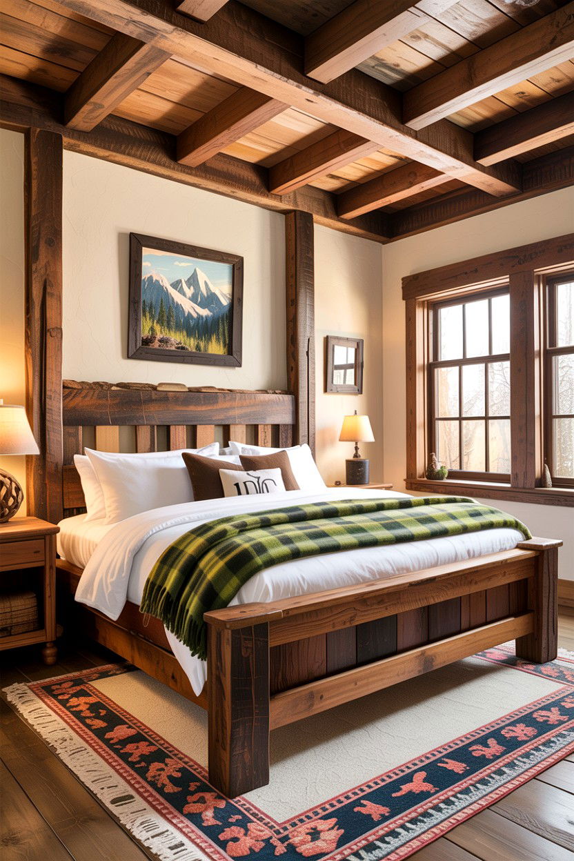 Rustic Timber Bed - 30 california king beds