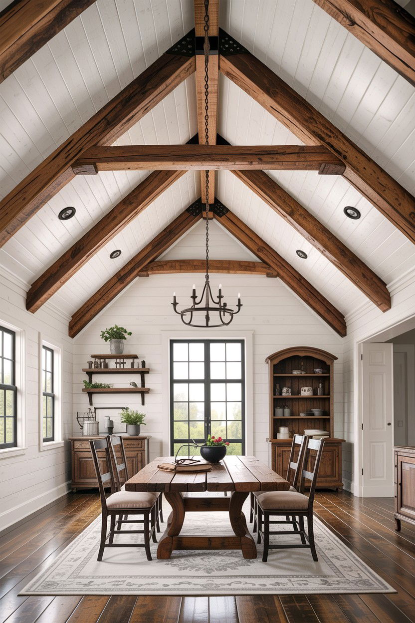 Rustic Timber Ceiling Beam - 30 bespoke bedroom ideas