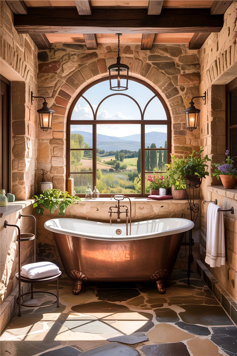 Rustic Tuscan Bathroom - 30 Italian bathroom ideas