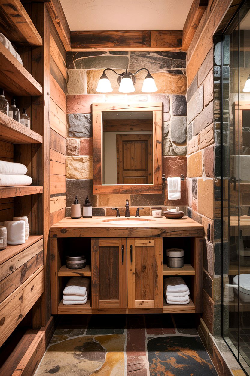 Rustic Wood Bathroom - 30 jaw-dropping bathroom ideas