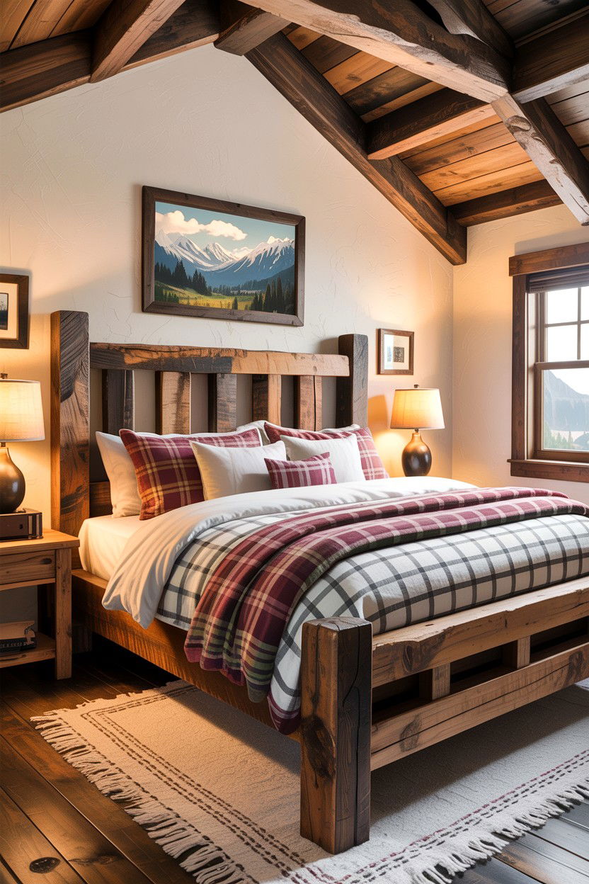 Rustic Wood Bed - 30 bedroom built-in beds