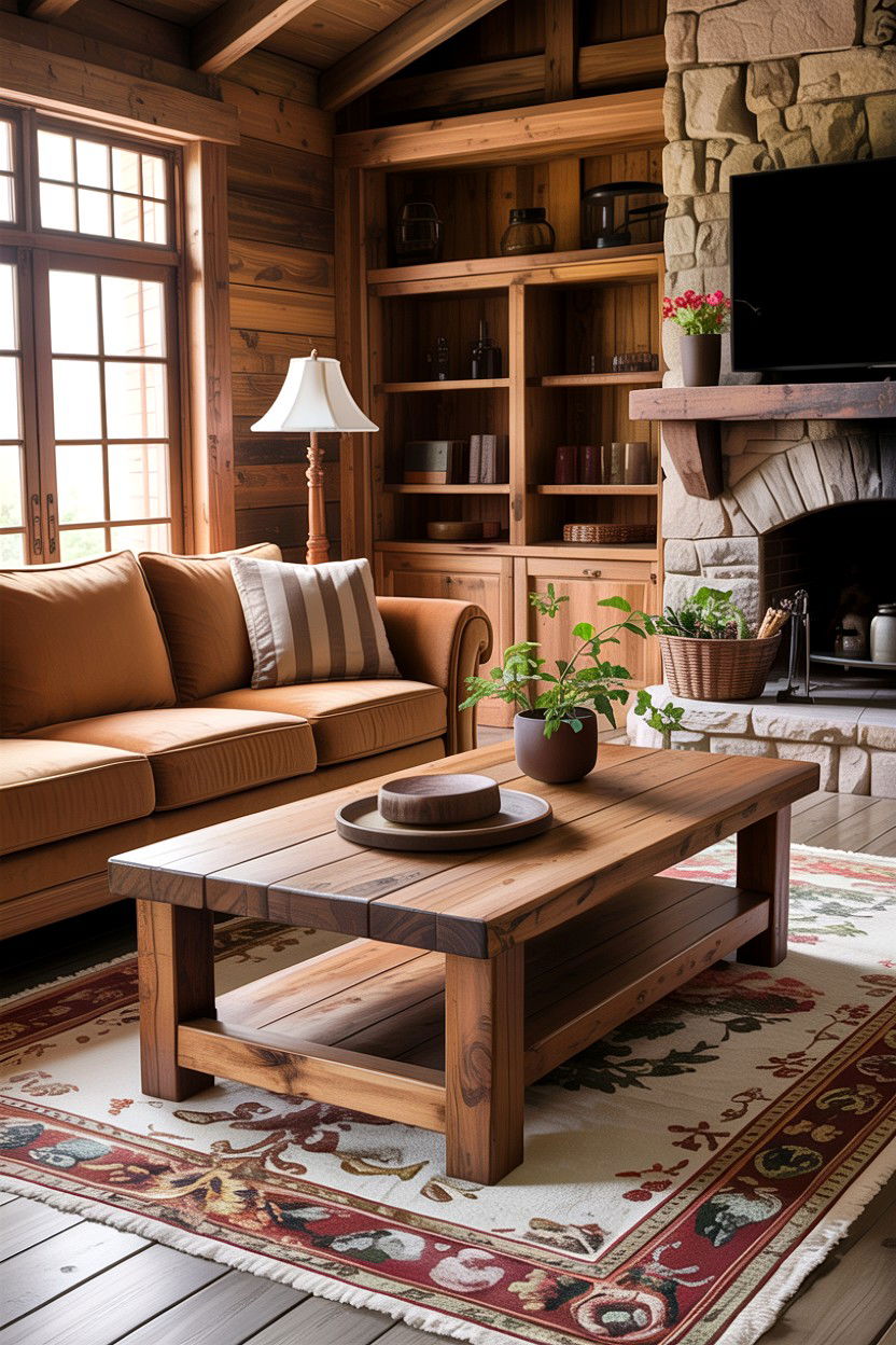 Rustic Wood Living Room Set - 30 affordable living room sets