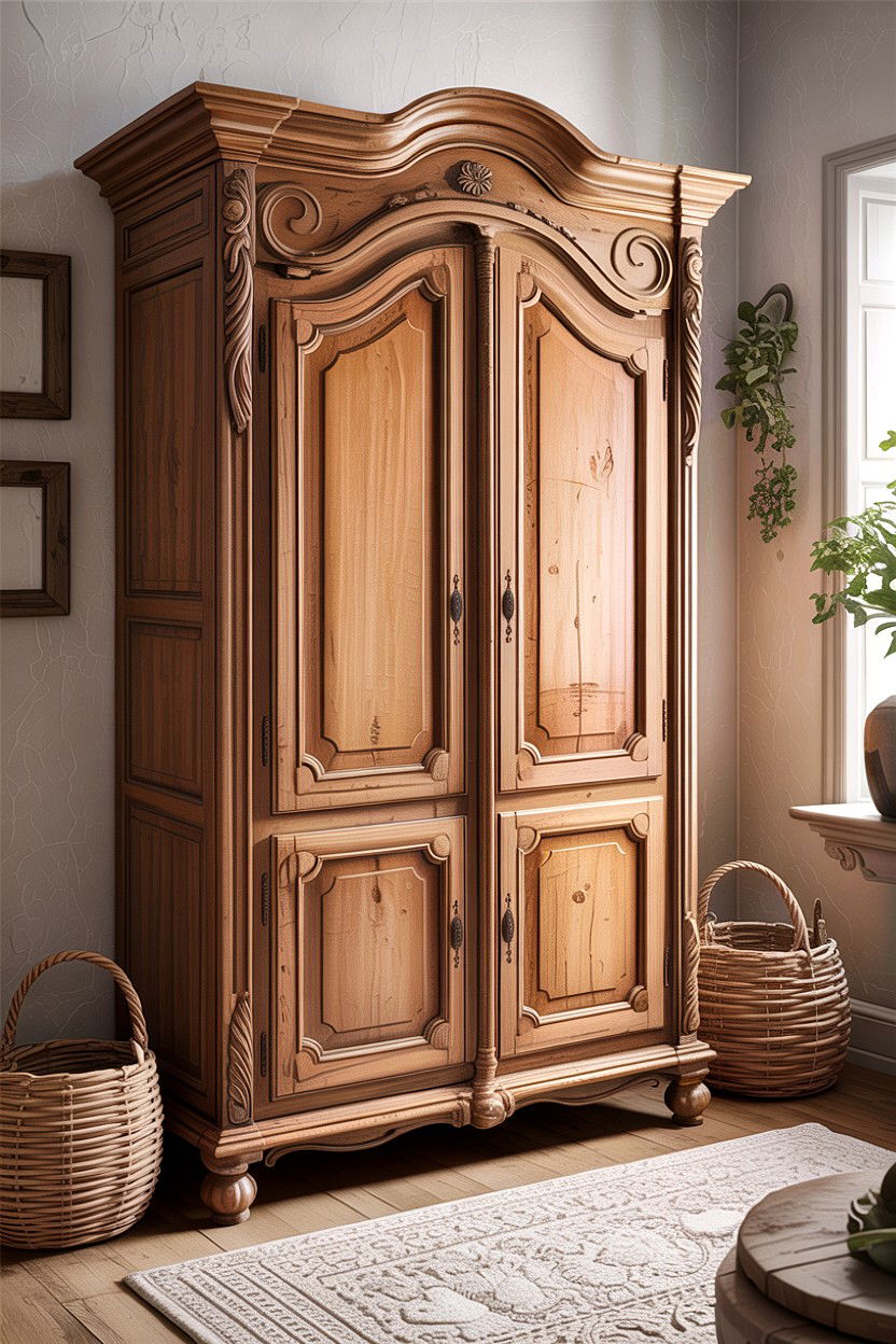 Rustic armoire cabinet - 30 living room Provence furniture ideas