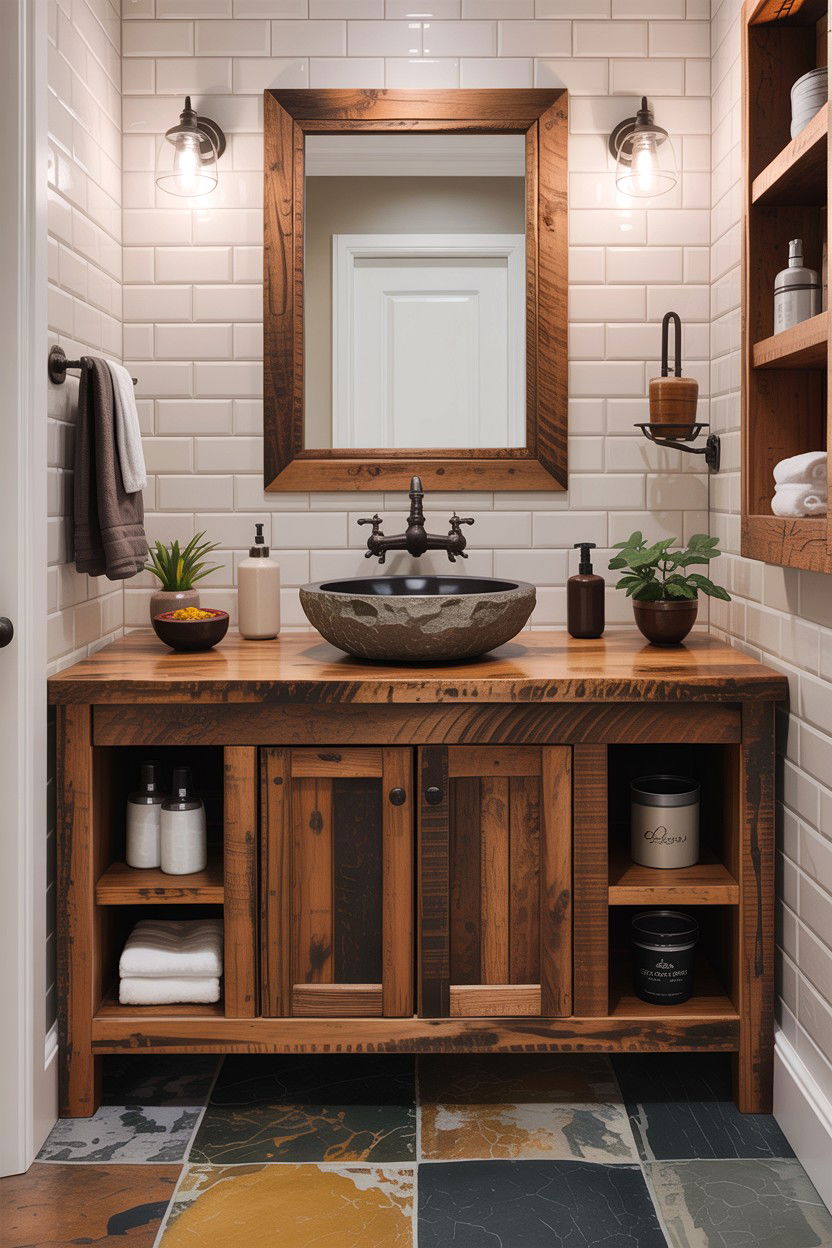 Rustic bathroom vanity - 30 Home Depot bathroom ideas