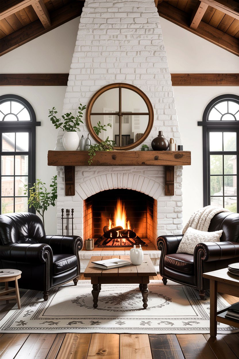 Rustic black and white living room - 30 black and white living room ideas