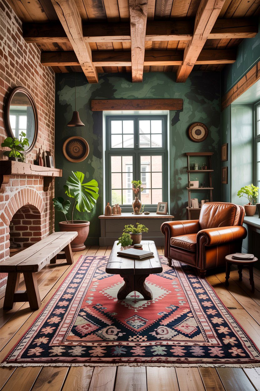 Rustic bohemian living room - 30 bohemian living room ideas