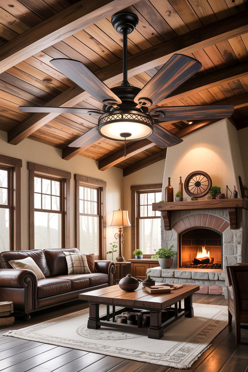 Rustic ceiling fan - 30 living room fans