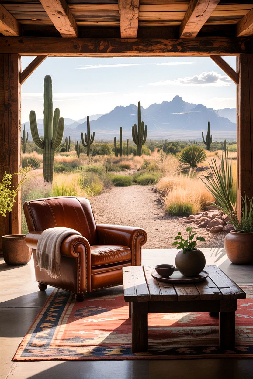 Rustic desert living room - 30 Southwestern living room ideas