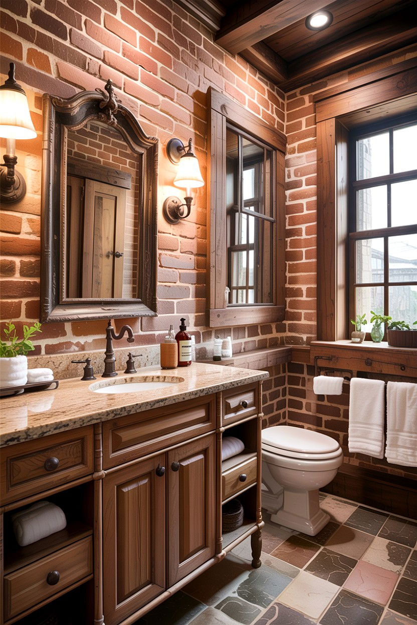 Rustic granite bathroom - 30 granite bathroom ideas