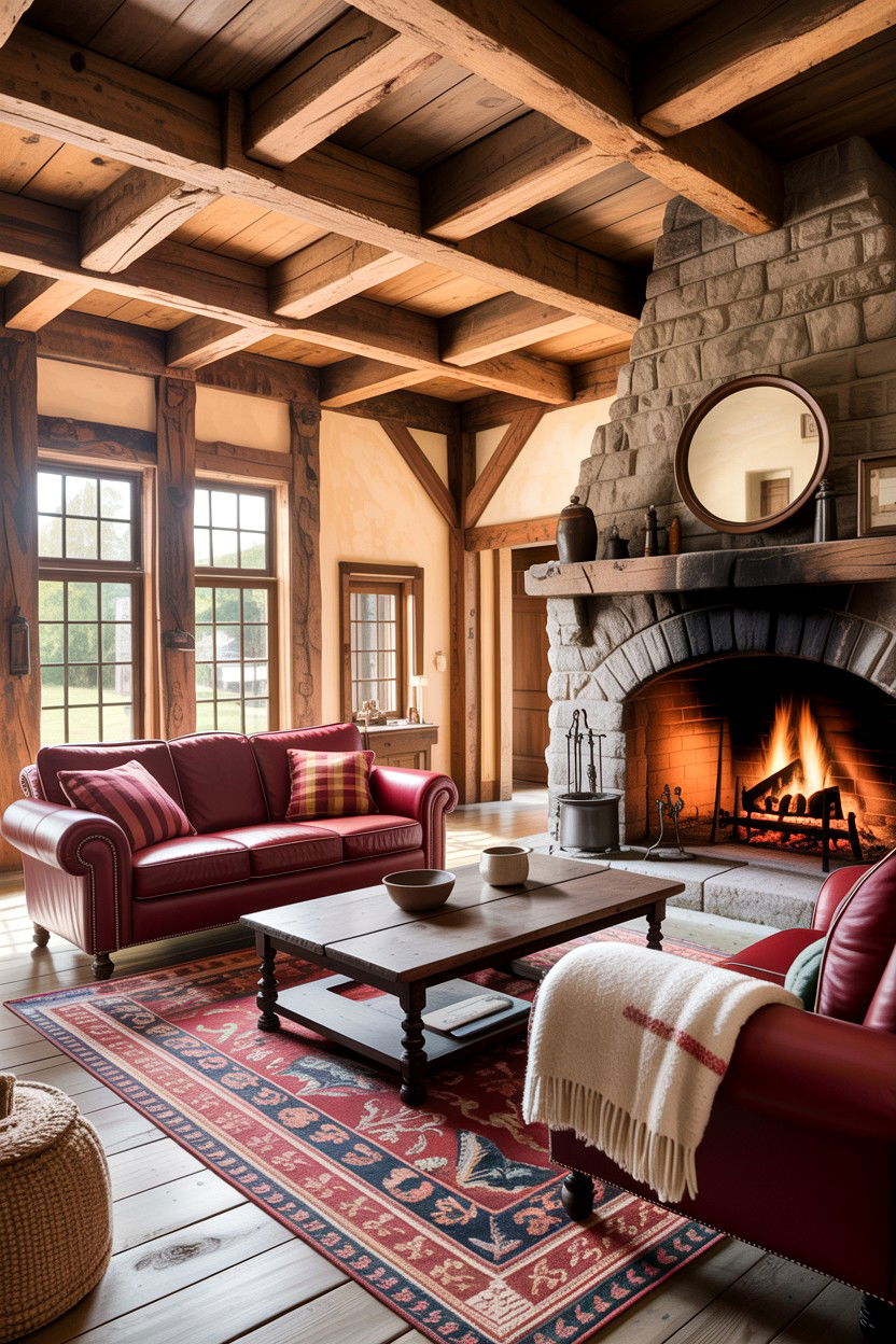 Rustic historic living room - 30 historic home living room ideas