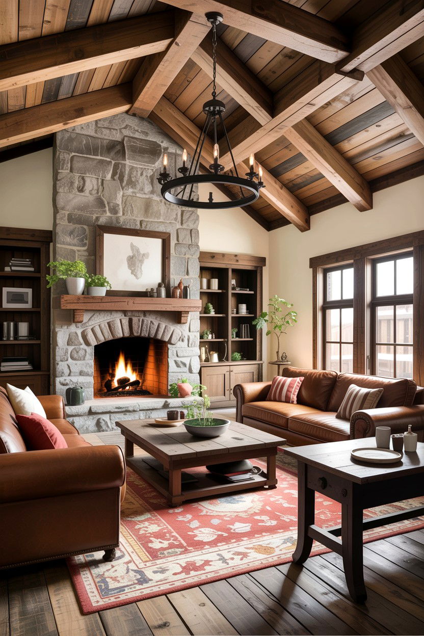 Rustic industrial living room - 30 industrial living room ideas