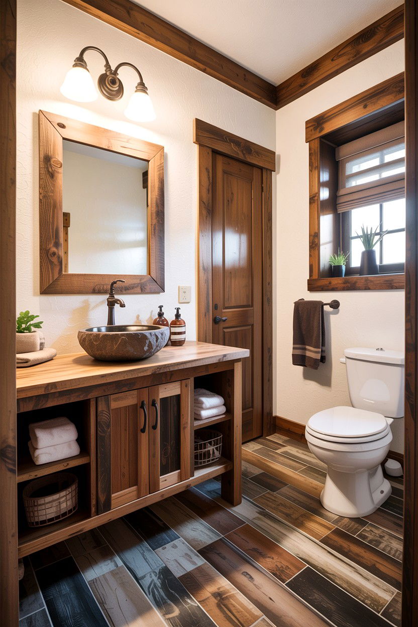 Rustic kids bathroom - 30 children's bathroom ideas