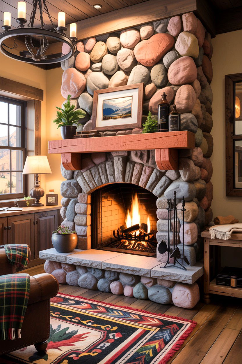 30 Functional Living Room Fireplace Insert Ideas