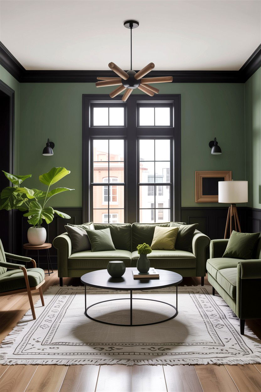 Sage Green And Black Living Room - 30 sage living room ideas