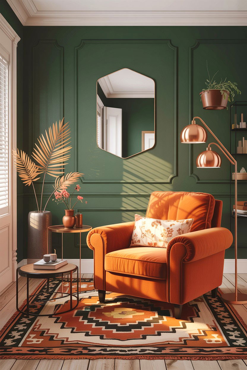 Sage Green And Burnt Orange Living Room - 30 sage living room ideas