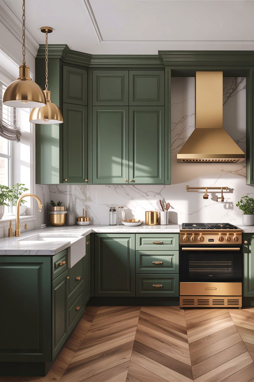 Sage Green And Gold Kitchen - 30 sage kitchen decor ideas