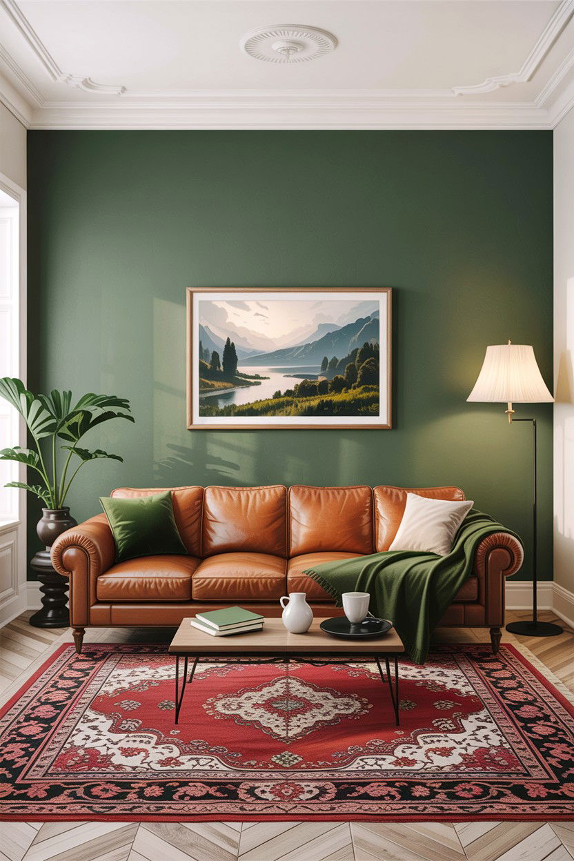 Sage Green And Leather Living Room - 30 sage living room ideas