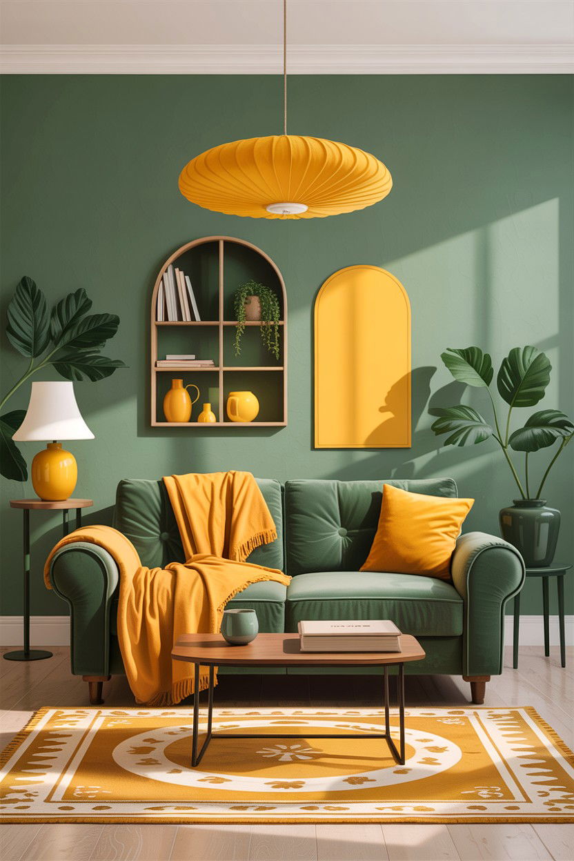 Sage Green And Mustard Yellow Living Room - 30 sage living room ideas