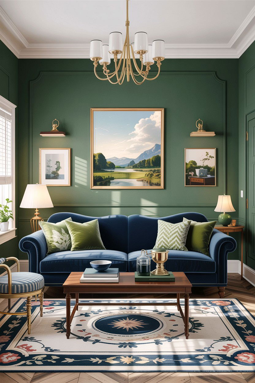 Sage Green And Navy Living Room - 30 sage living room ideas