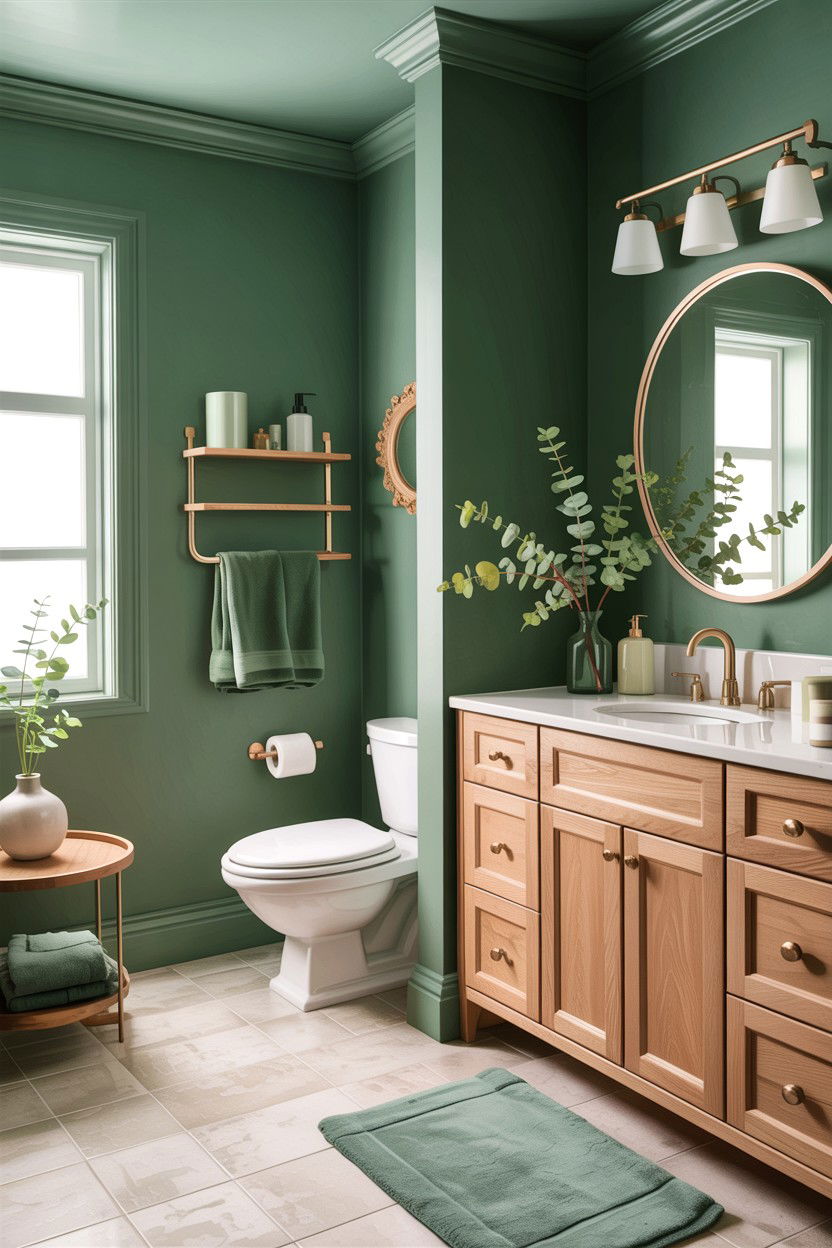 Sage Green Bathroom - 30 green and gold bathroom ideas