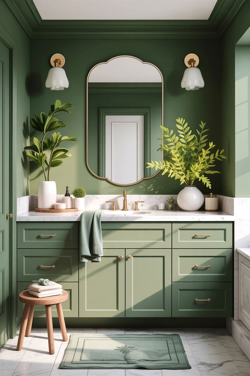 Sage Green Bathroom - 30 guest bathroom ideas
