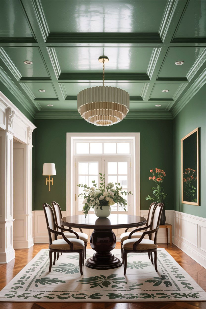 Sage Green Ceiling Dining Room - 30 sage dining room decor ideas