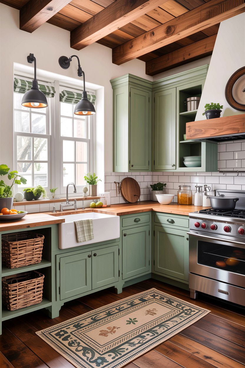Sage Green Farmhouse Kitchen - 30 sage kitchen decor ideas