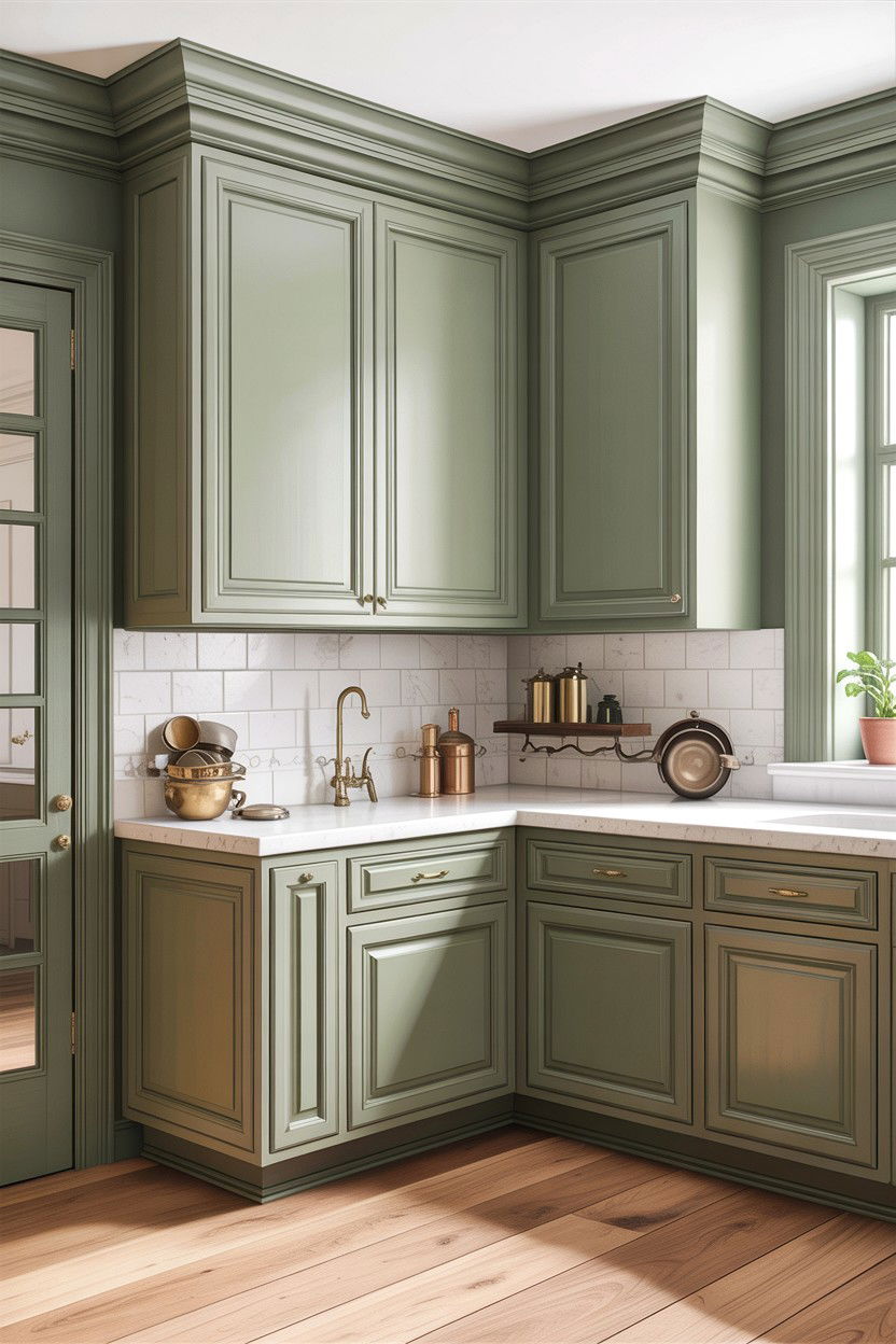 Sage Green Kitchen Cabinet Trim - 30 sage kitchen decor ideas