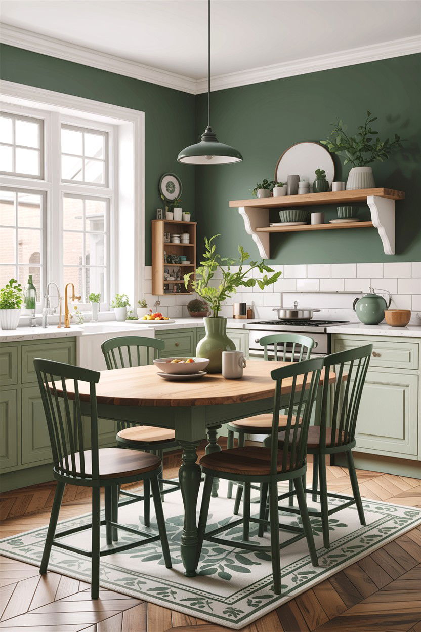 Sage Green Kitchen Dining Area - 30 sage kitchen decor ideas